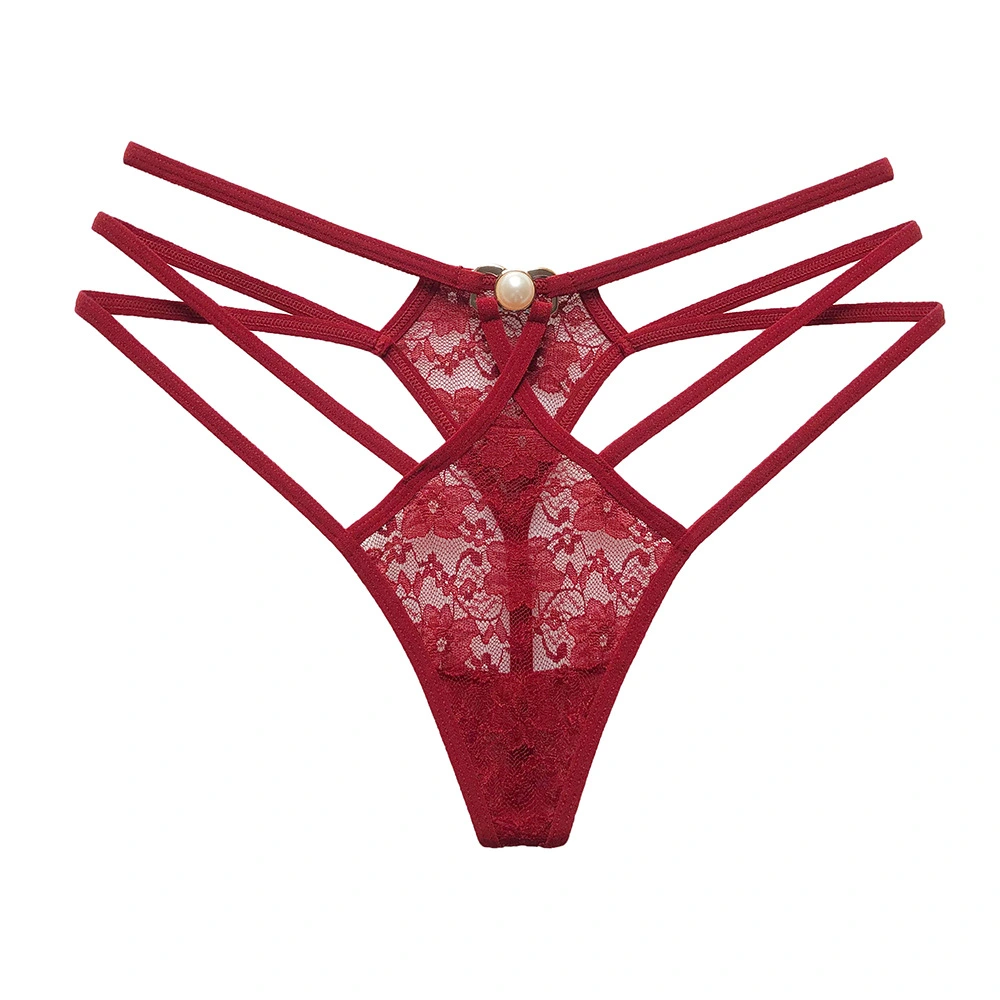 Sexy Embroidered Mesh Ladies Thong