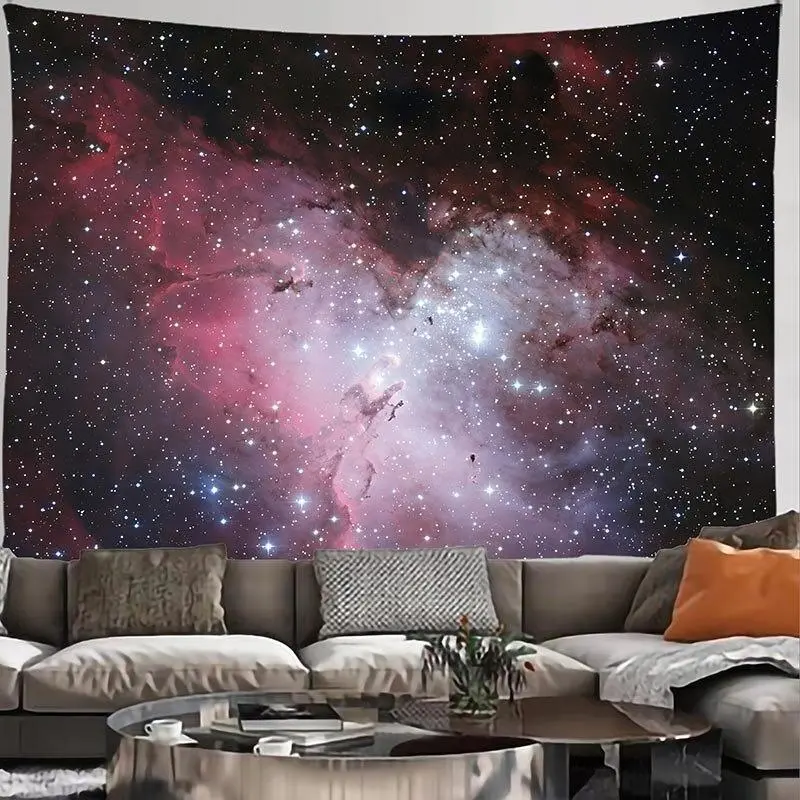 Printed Galaxy Lightspeed Tapestry Multifunctional Tapestry Sitting Carpet Wall Mount