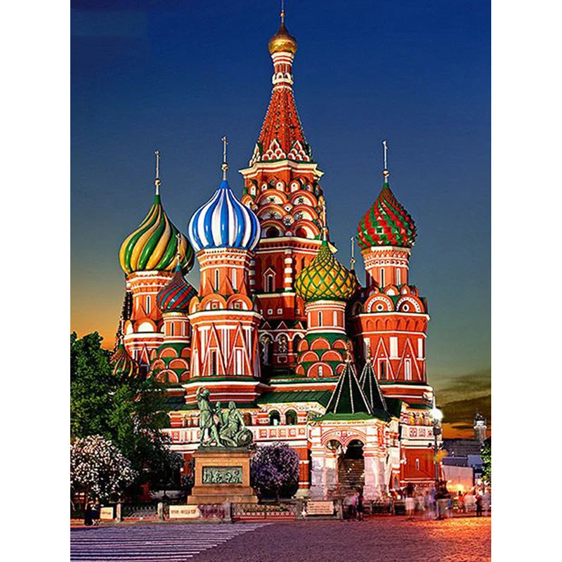 5D Diamond Painting Full Square Moscow Church Diamond Mosaic Rhinestone Picture