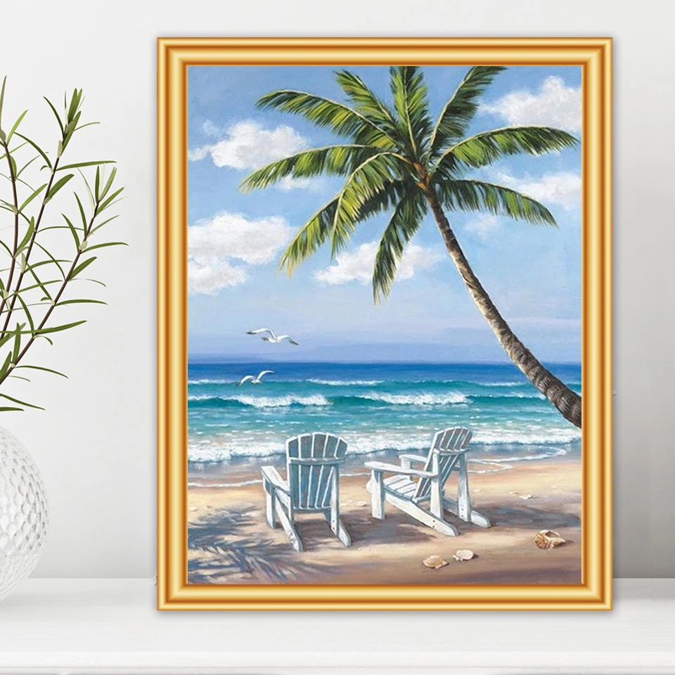 5D DIY Diamond Painting Landscape Sunset Kit Full Drill Square Embroidery