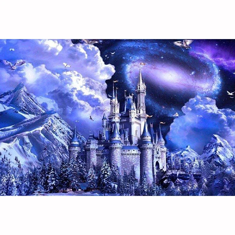 Diamond Embroidery Mountain Castle Diamond Painting Full Square