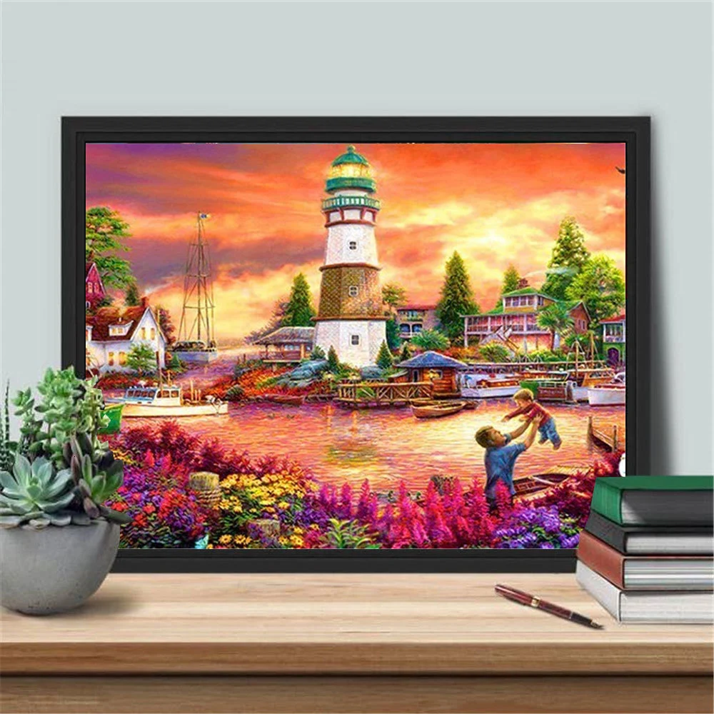 Diamond Painting New Landscape Lighthouse 5D DIY Diamond Embroidery