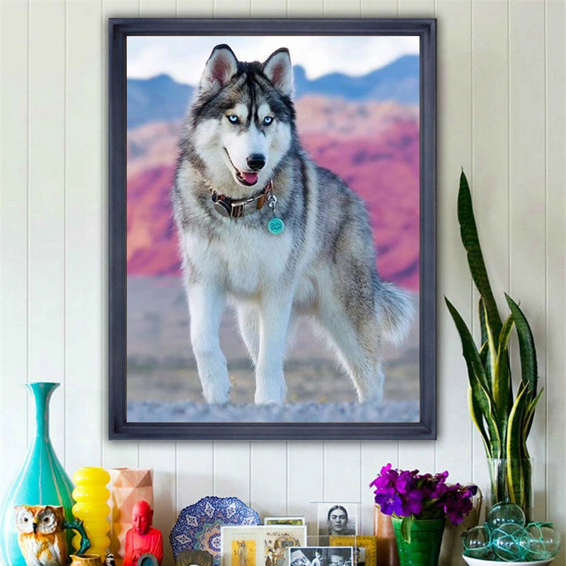 Diamond Painting Husky Theme, 5D Diamond Painting, Cross Stitch DIY