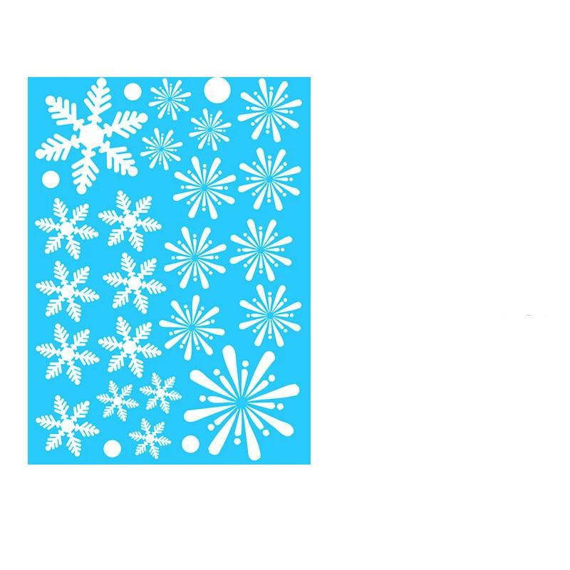 Christmas Stickers Wall Stickers Static Window Glass Stickers Snowflakes