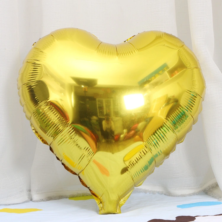 18-inch Heart-shaped Aluminum Film Balloon Christmas And New Year's Day Decoration