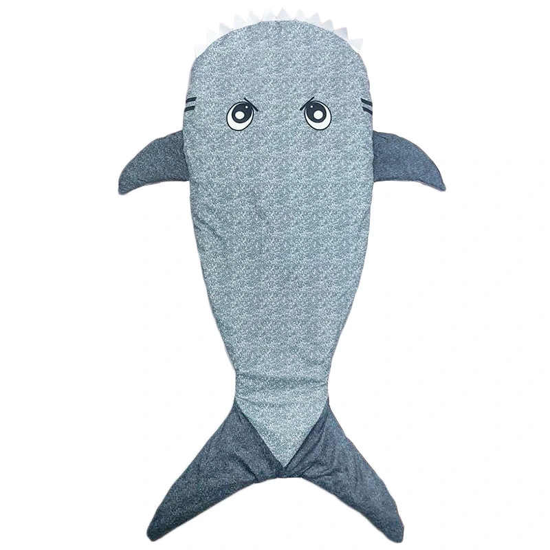 Ins Popular Shark Blanket Mermaid Children Sleeping Bag Blanket Mermaid Tail Double Flannel Wholesale