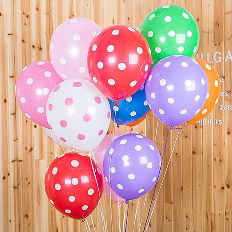 12pcs Ladybug Black Red White Spot Latex Balloons Wave Point Globos  Minnie Birthday Wedding Polka Dot Ballons Party Decor