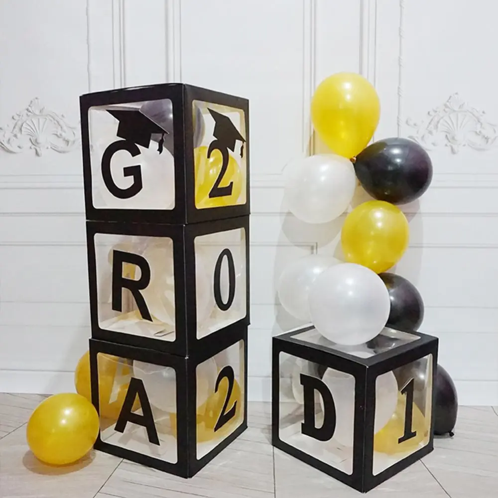 Black Balloon Box Graduation Ceremony Decoration