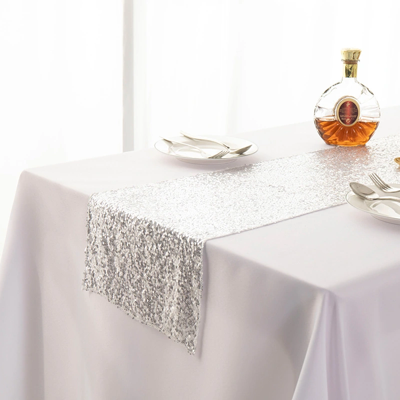 Gypsophila Embroidered Sequined Table Runner