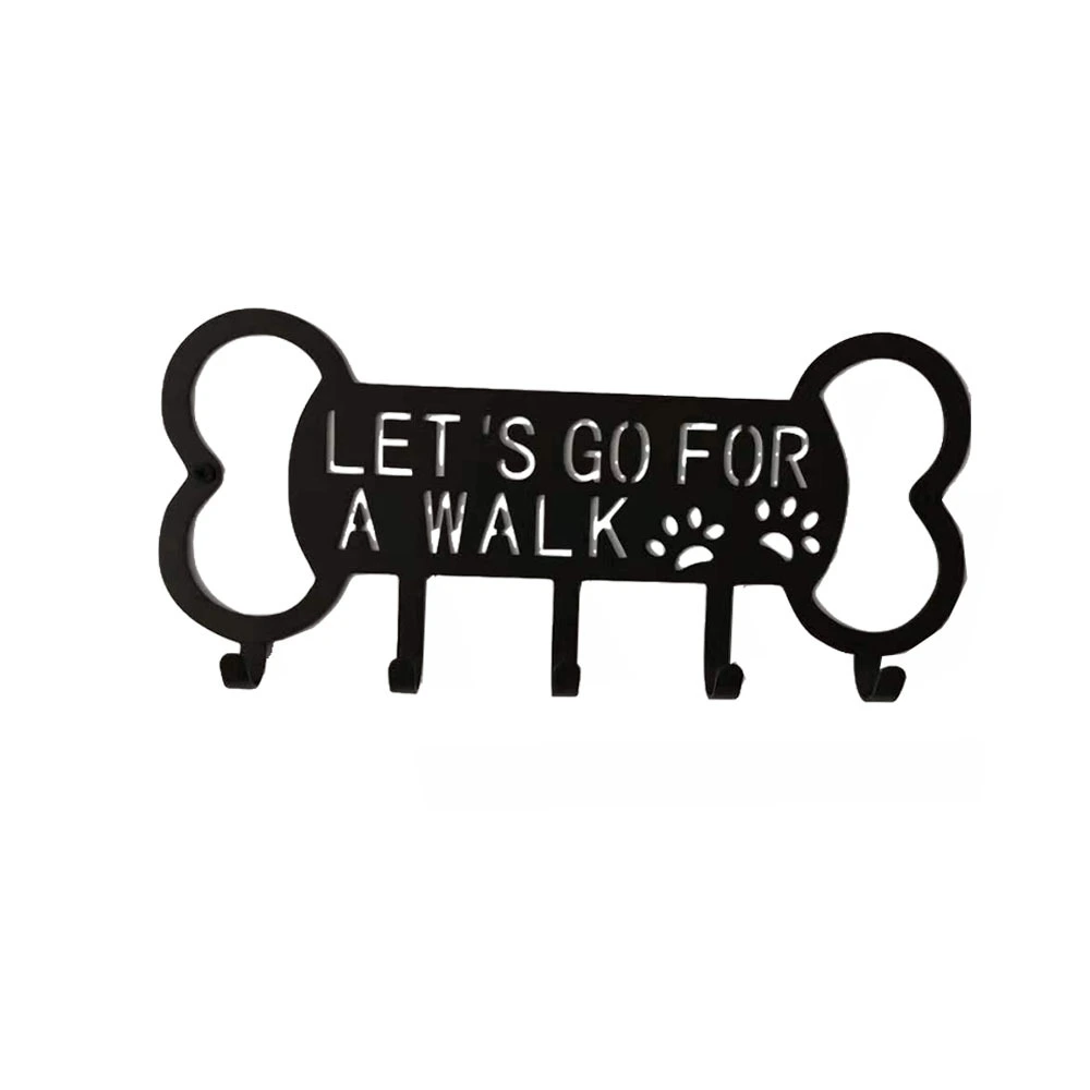 Perforated Pet Dog Rope Iron Art Coat Hook Custom Perforated Animal Clothing Metal Coat Hook