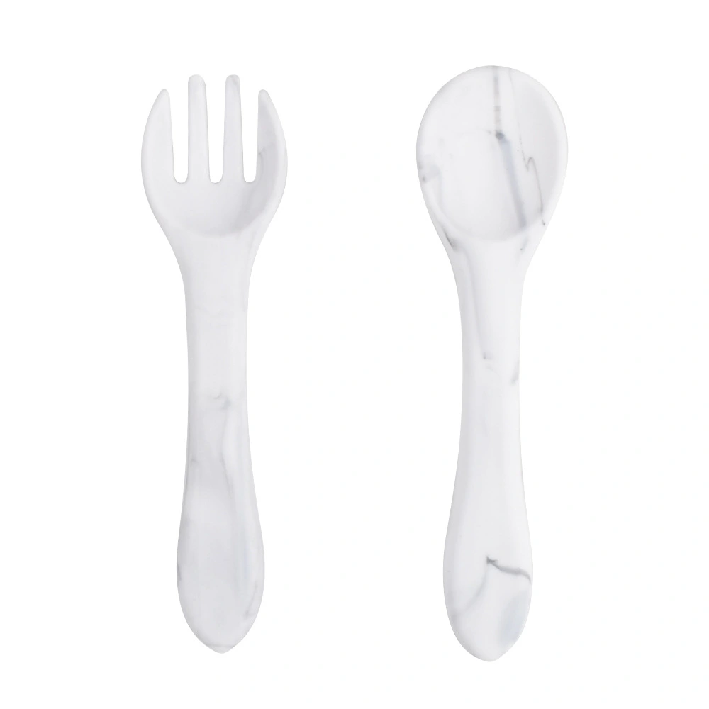 Food Grade Baby Silicone Bowl Spoon Fork Food Supplement Set