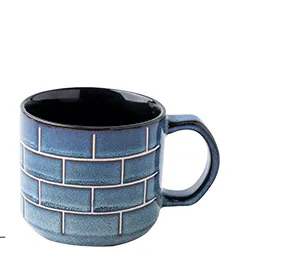 Vintage Style Ceramic Cup Blue Pink Coffee Cup Mug Mug Household Drinking Water Cup