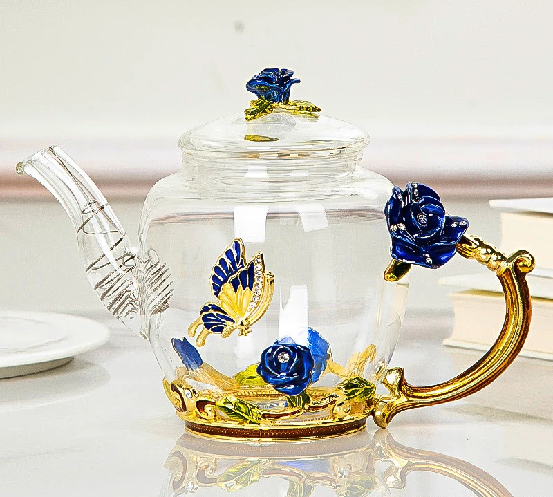 Enamel Water Cup Heat-resistant Glass Teapot Simple Tea Set