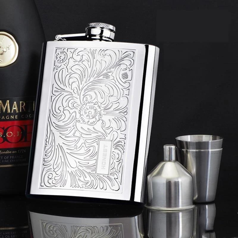 304 Stainless Steel Small Hip Flask Ounce Portable Outdoor Portable Wine Bottle