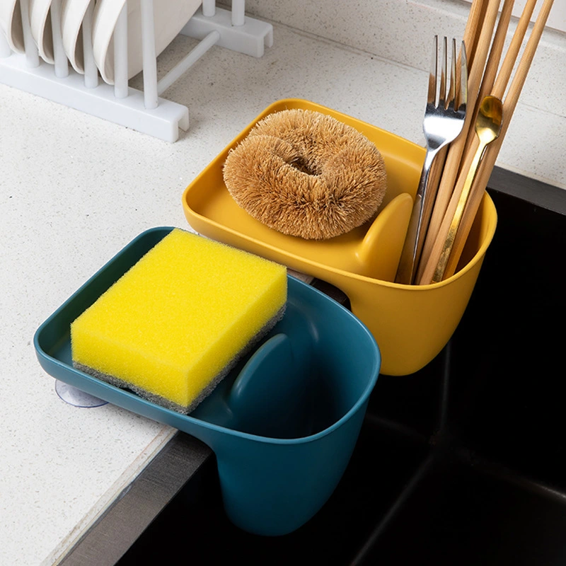 Kitchen Sink Drain Storage Basket Suction Cup Rack