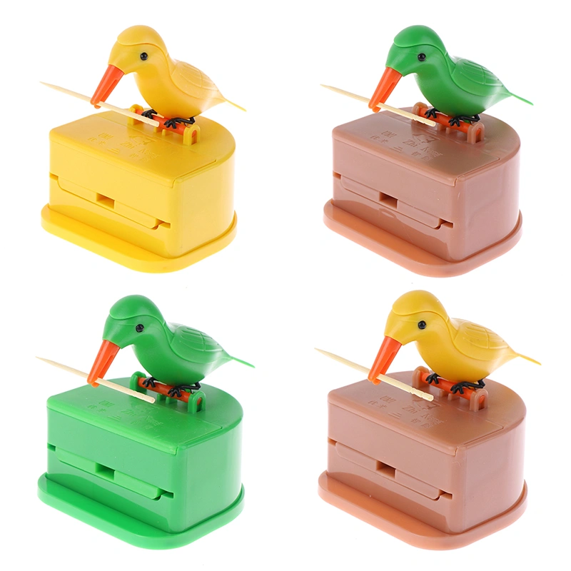 Small Bird Toothpick Box Push-type Plastic Cartoon Automatic Net Red Toothpick Barrel Cute Household