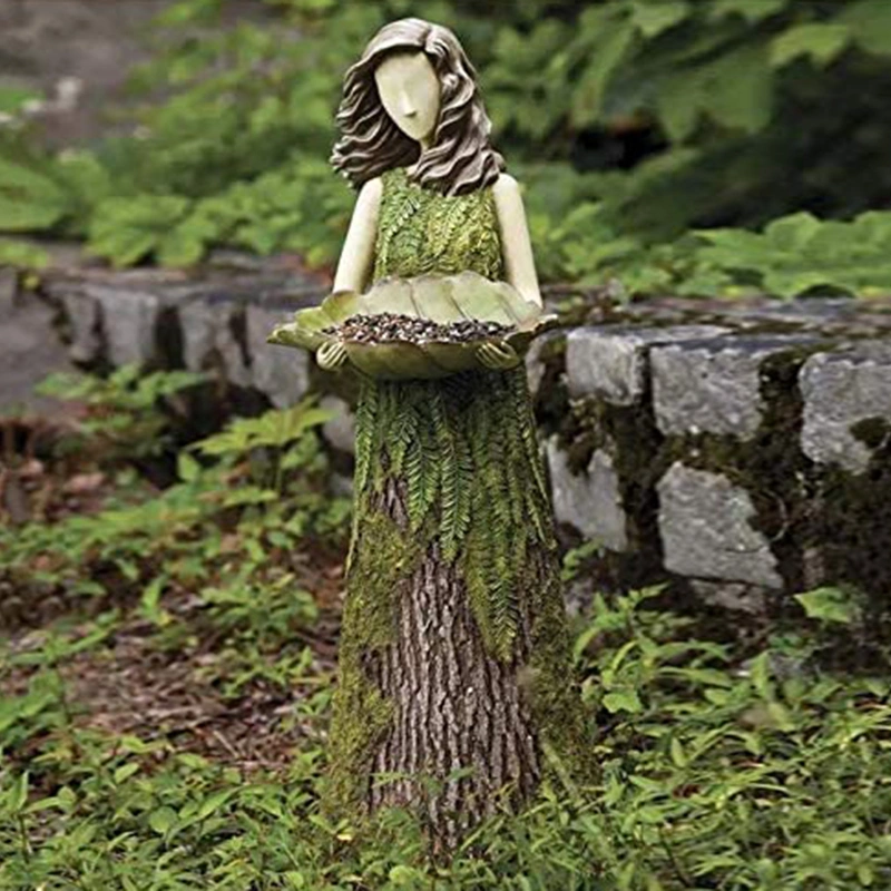 Sherwood Fern Fairy Statuary Sherwood Fern Fairy Statuary Resin Bird Feeder