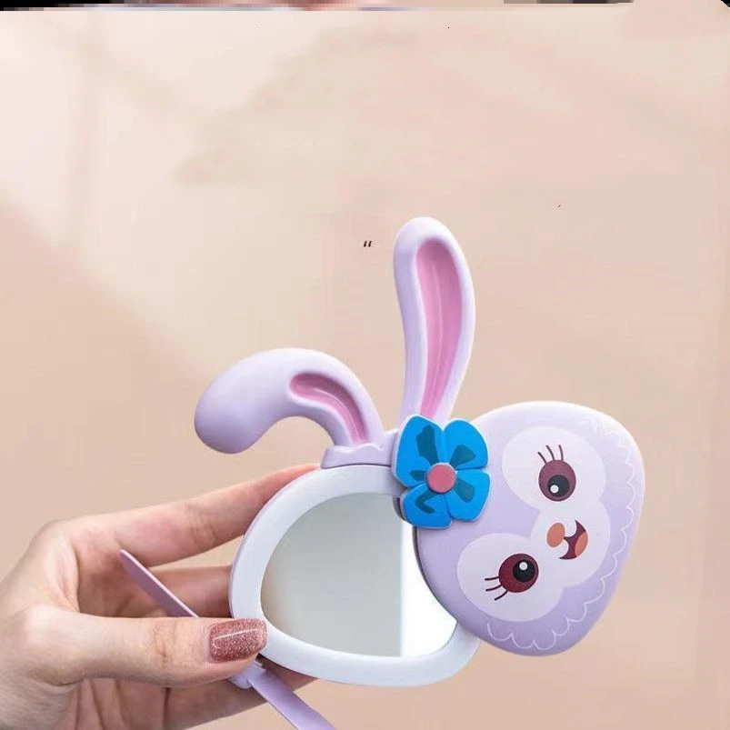 Mini Rabbit Small Fan Makeup Mirror With Fill Light USB Charging Portable Portable Makeup Mirror