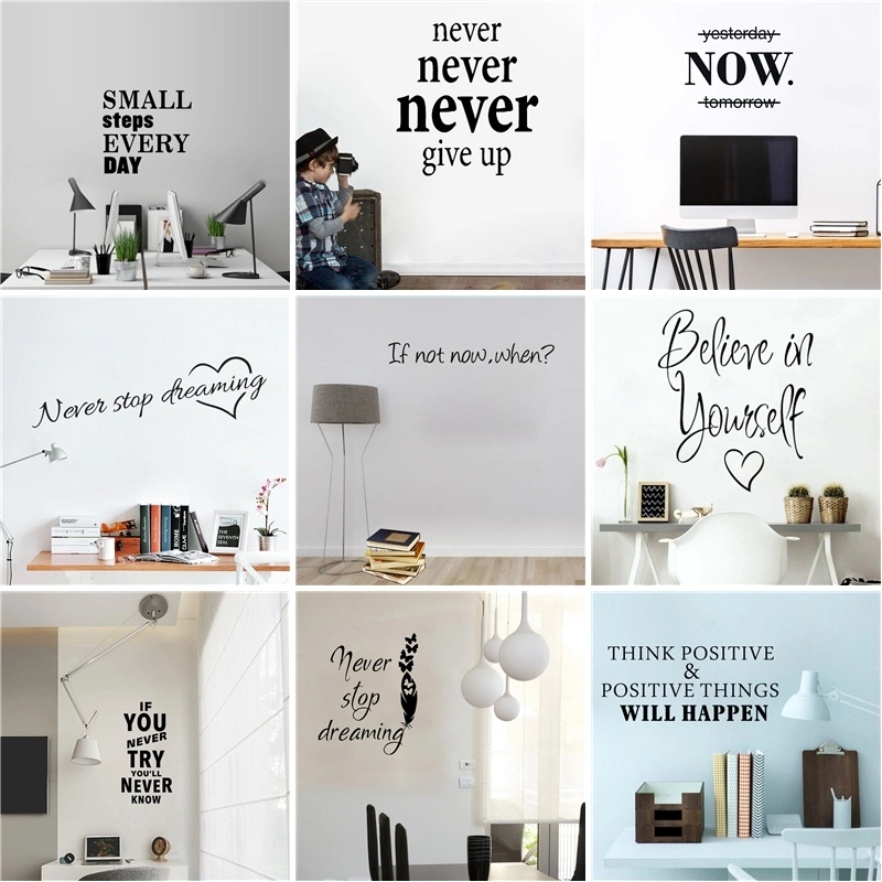 English Alphabet Variety Series Decoration Flat WaterproofWall Stickers