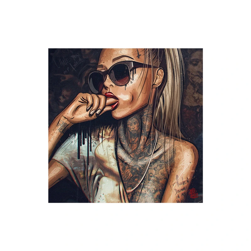 Punk Tattoo Girl Bedroom Decoration Painting