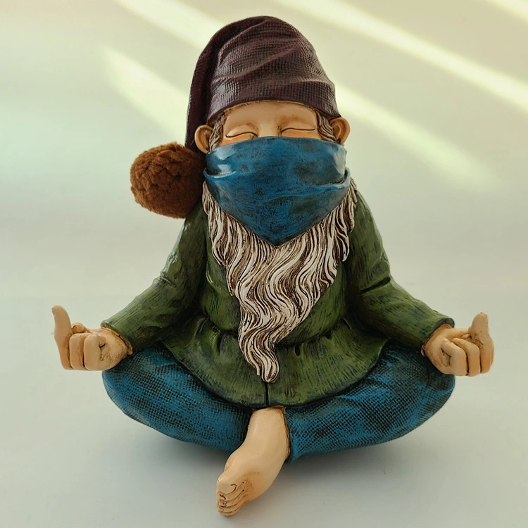Hat Old Man Meditating Cartoon Resin Crafts