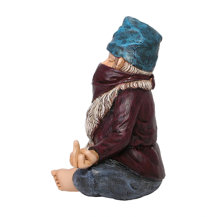 Hat Old Man Meditating Cartoon Resin Crafts