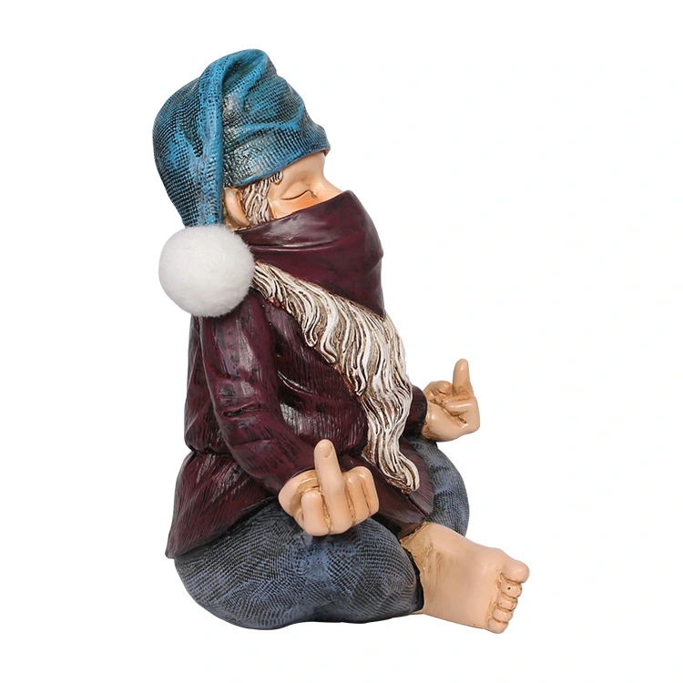 Hat Old Man Meditating Cartoon Resin Crafts