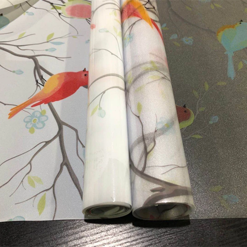 Colored Bird Electrostatic Glue-free Glass Film