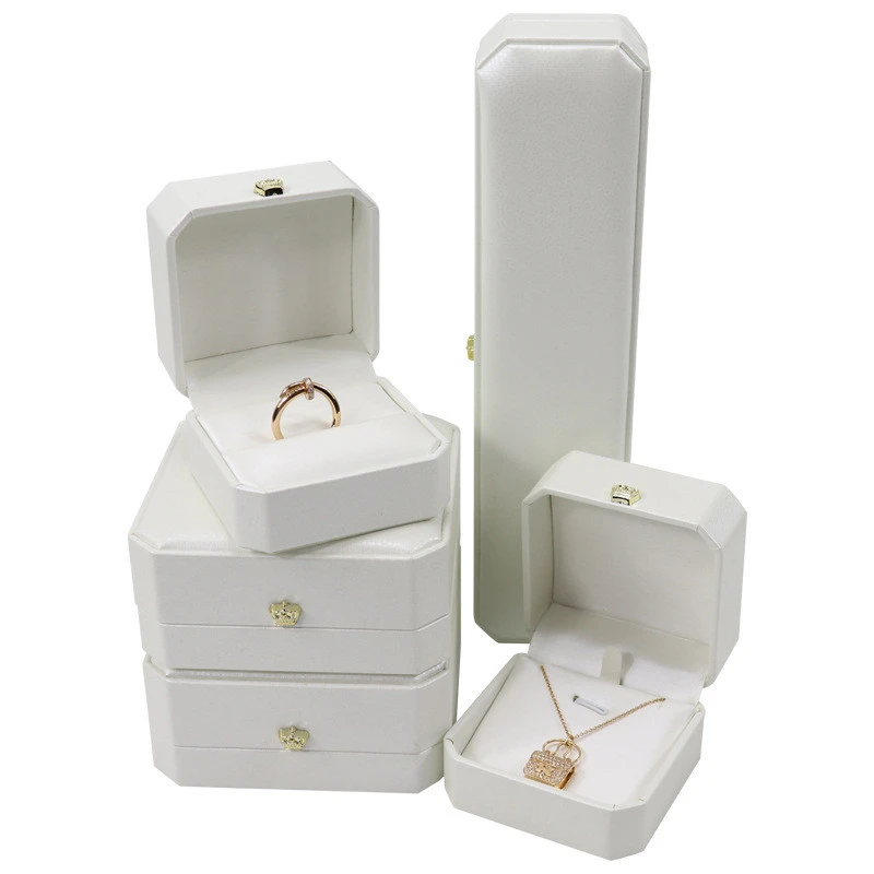 Fashion Octagonal Pu Leather Jewelry Box