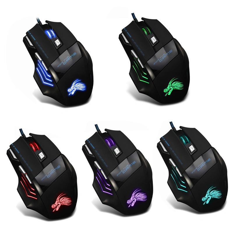 7-button Colorful Breathing Light Backlit Gaming Mouse