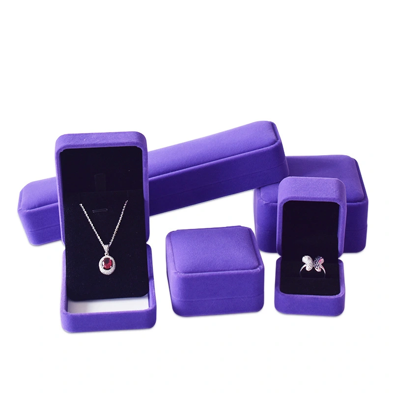 Jewelry Box Rounded Flannel Ring Pendant Bracelet Necklace Storage Packaging Gift Box Single Ring