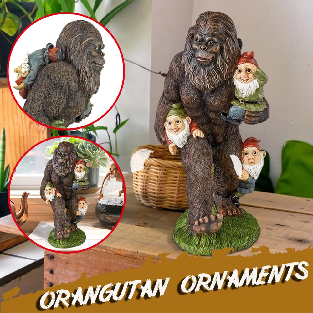 Gorilla Resin Crafts Garden Home Decoration Statue Ornaments