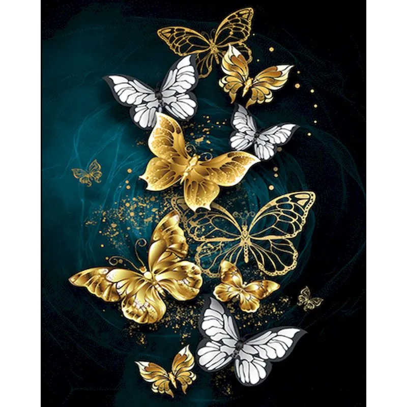 Digital Paint Golden Leaf DIY Acrylic Paint Set