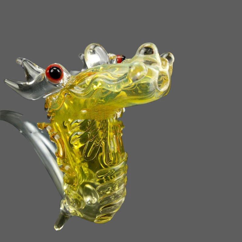 Glass Crafts Yellow Home Decorations Are Light And Portable