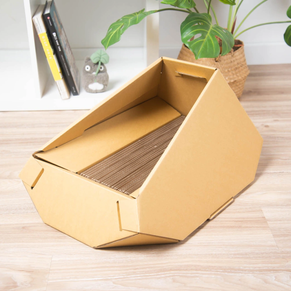 Origami Cat Scratching Board Nest Cat Drill Hole Toy Bowl