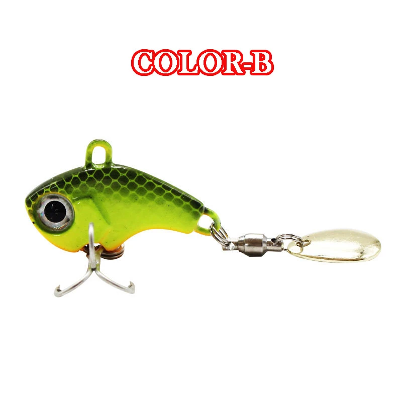 Small Whirlwind Three-generation Luya Sequined Hard Bait VIB Rotary Bearing