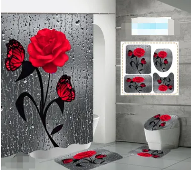 Printed Waterproof Polyester Shower Curtain