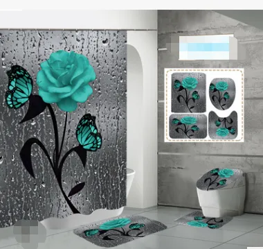 Printed Waterproof Polyester Shower Curtain