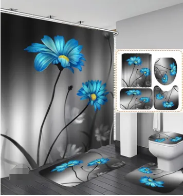 Printed Waterproof Polyester Shower Curtain