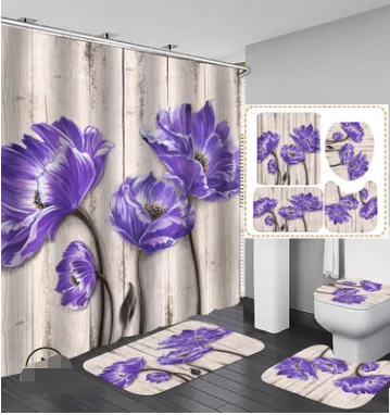 Printed Waterproof Polyester Shower Curtain