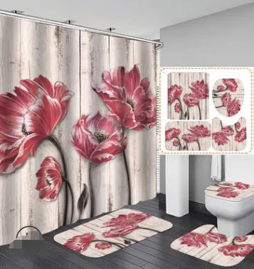 Printed Waterproof Polyester Shower Curtain