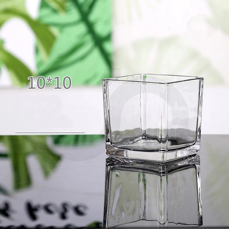 Floor Glass Vase Large Size Transparent Rich Bamboo Flower