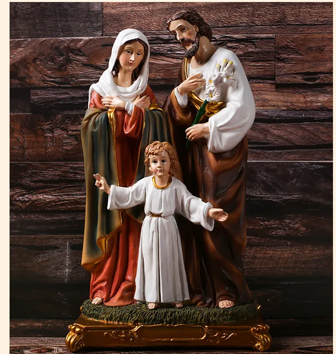 Jesus Family Decoration 31cm Resin Crafts Church Zinc