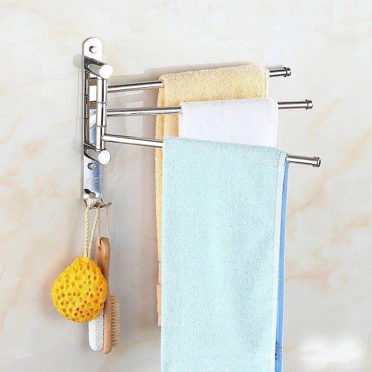 Stainless Steel Movable Towel Bar Rotating Towel Rack