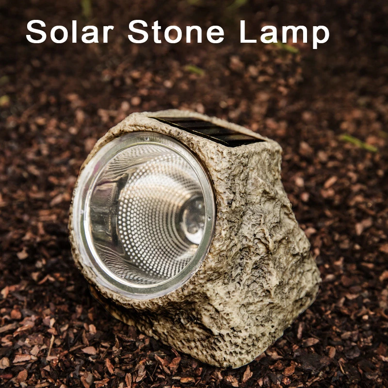 Outdoor Waterproof Resin Solar Stone Light