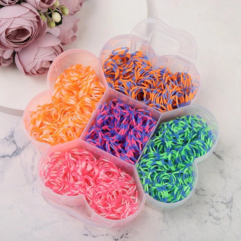 Three-Layer Plum-Shaped Colored Rubber Band