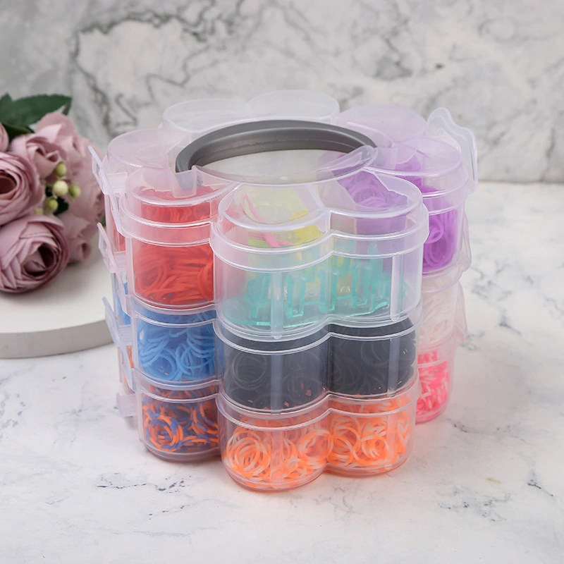 Three-Layer Plum-Shaped Colored Rubber Band