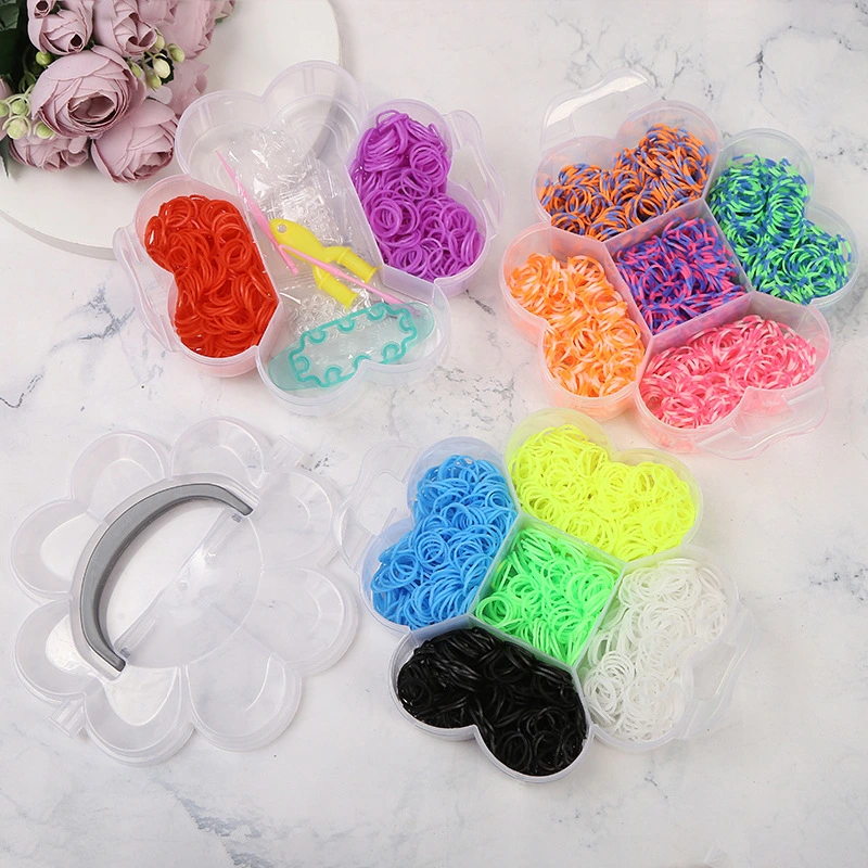 Three-Layer Plum-Shaped Colored Rubber Band