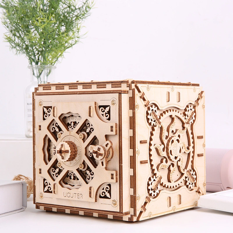 Wooden Mechanical Three-Dimensional Puzzle Password Box