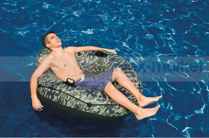 Single Camouflage Rafting Circle Inflatable Floating Drainage